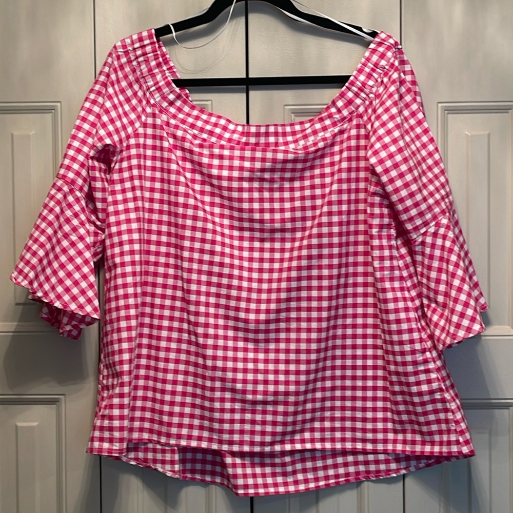Hot Pink Gingham shirt